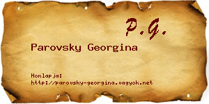Parovsky Georgina névjegykártya